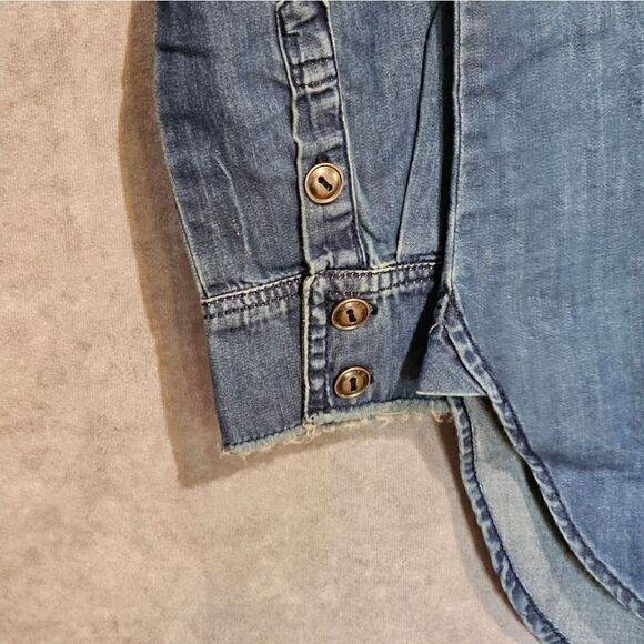 Sandrine Rose x Free People Button Down Denim Shacket XS - Picture 6 of 6